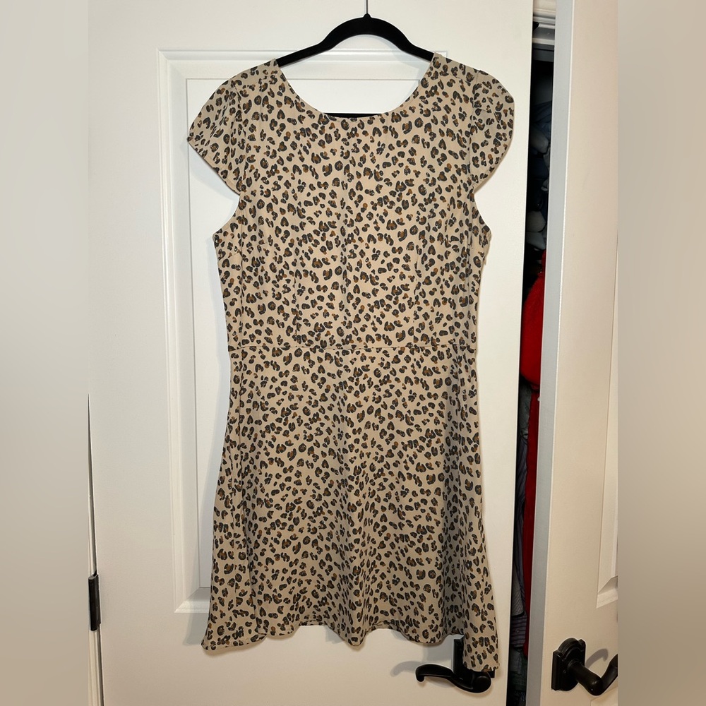 Abercrombie & Fitch Brown Tan A-Line Mini Dress